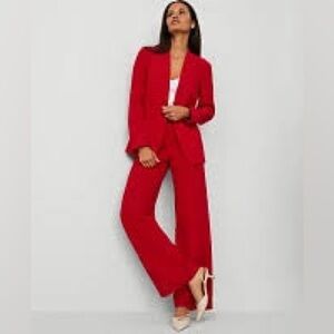 Ann Taylor petite wide leg pant in fluid crepe - curvy fit